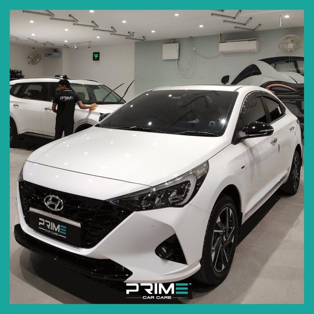 Hyundai Verna got that edgy look with Prime car Care Exterior Detailing